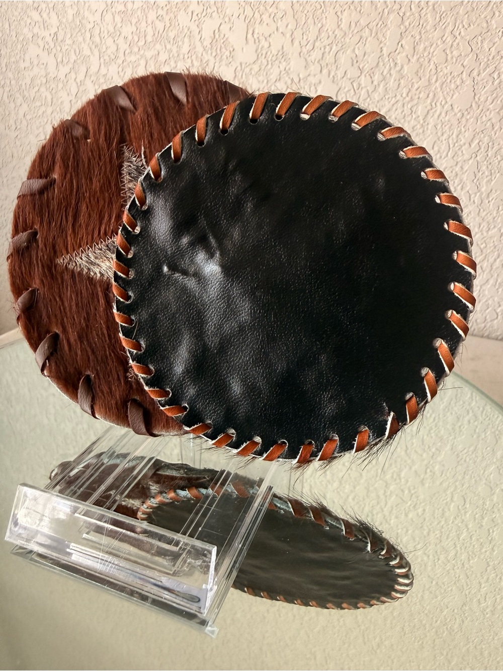 Western Hair-on-Hide Coaster Set of 4-NWT!! 🤠 - Picture 8 of 10